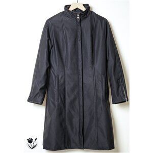 Women’s Lacoste Long Coat Black Size FR 38 / US 6 Minimalist Made in France